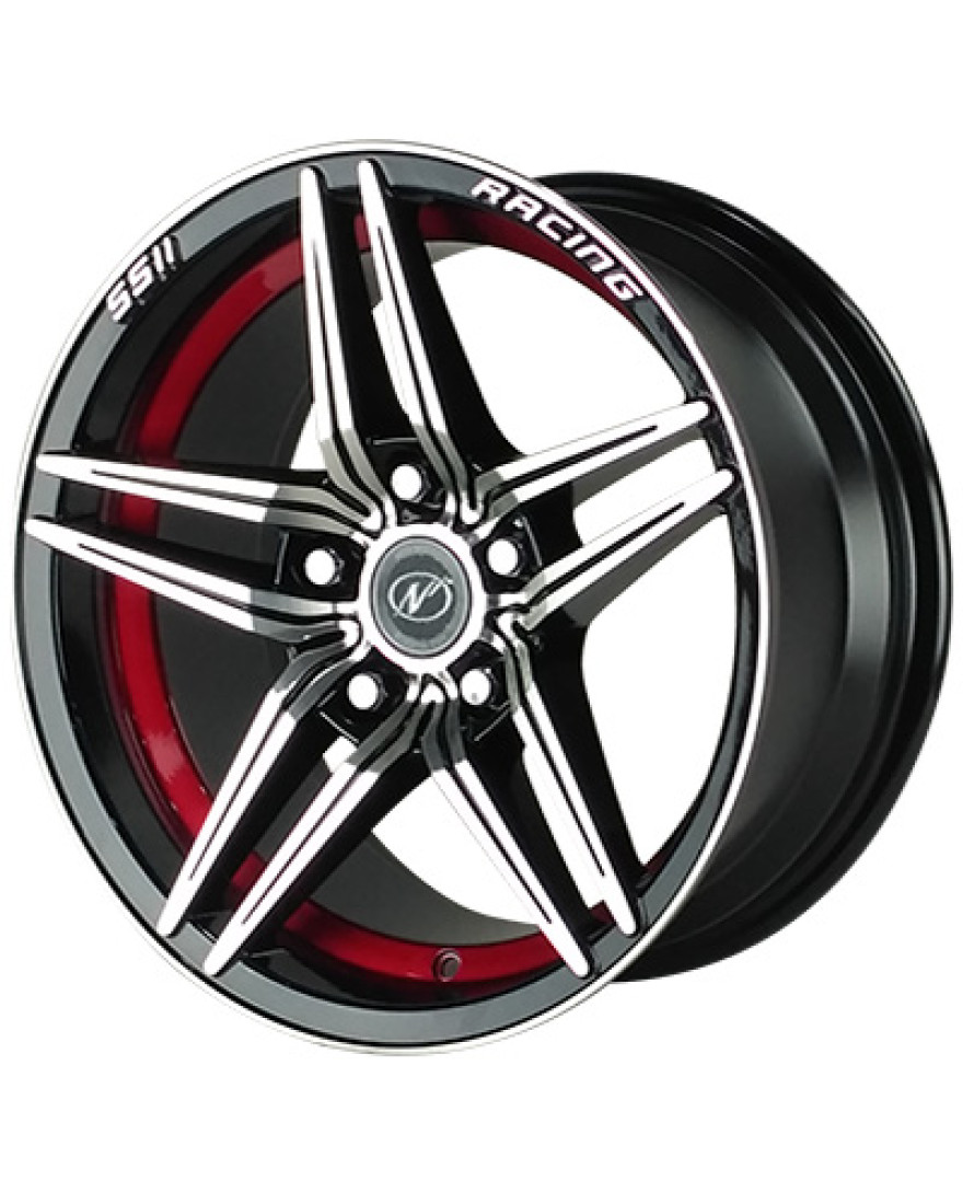 Xolt in Black Machined Undercut Red finish. The Size of alloy wheel is 16x7.5 inch and the PCD is 5x114.3(SET OF 4)